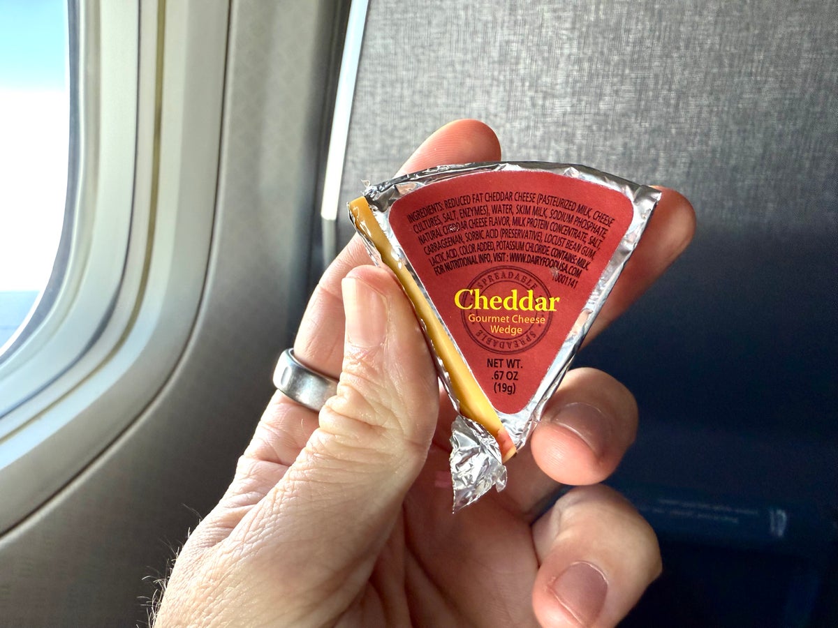 American Airlines economy FnB cheese