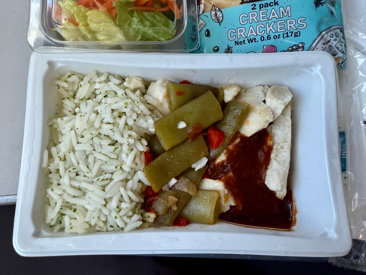 American Airlines economy FnB main meal