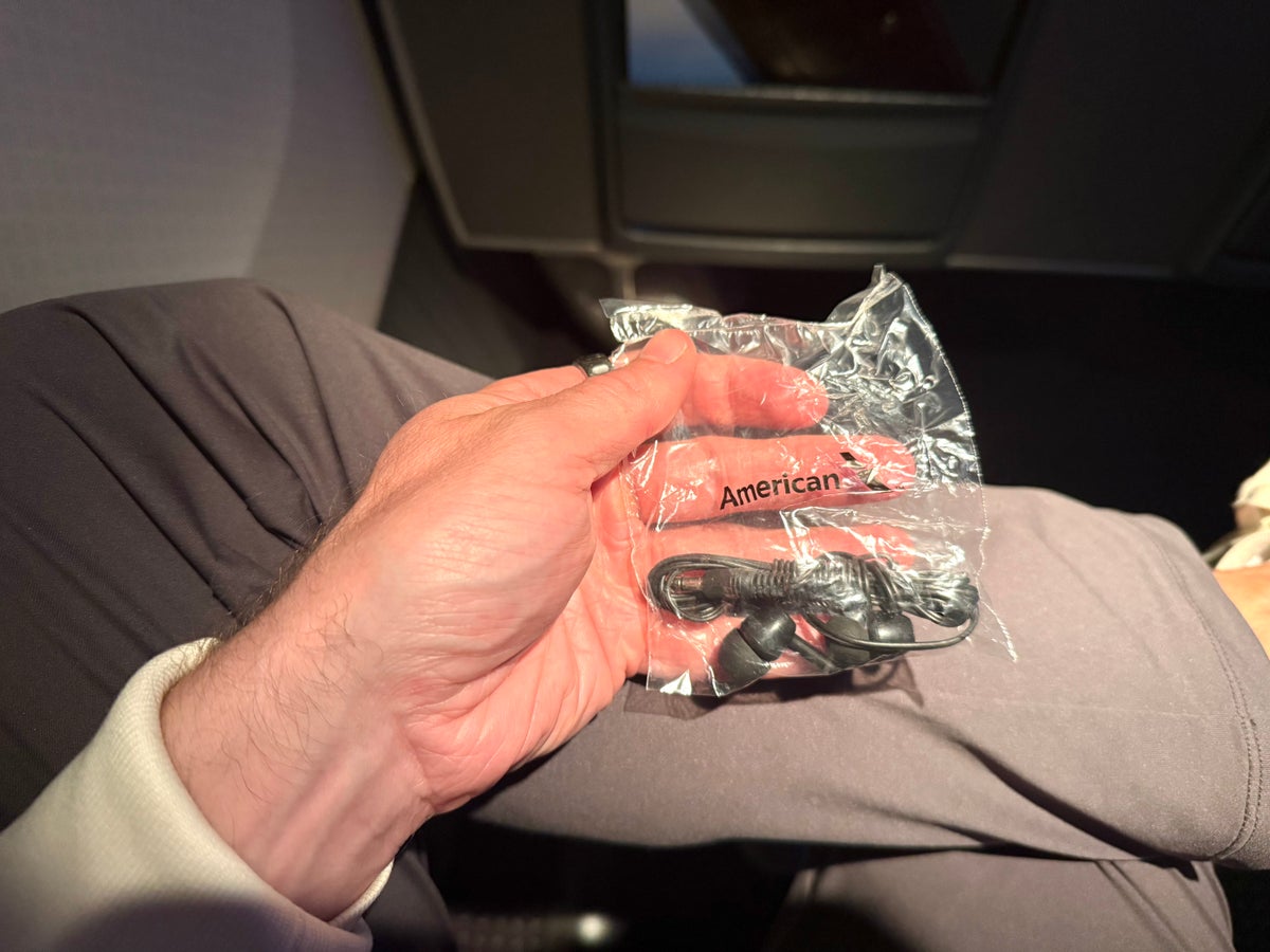American Airlines economy earphones