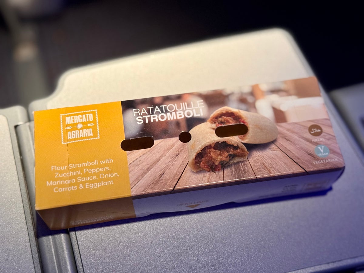 American Airlines economy second meal box