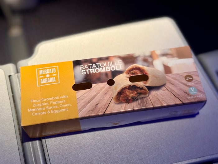 American Airlines economy second meal box