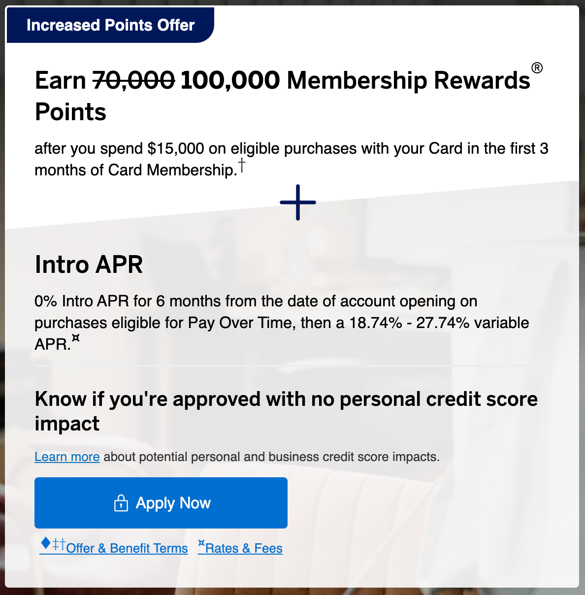 Amex Business Gold 100k offer December 9 2024