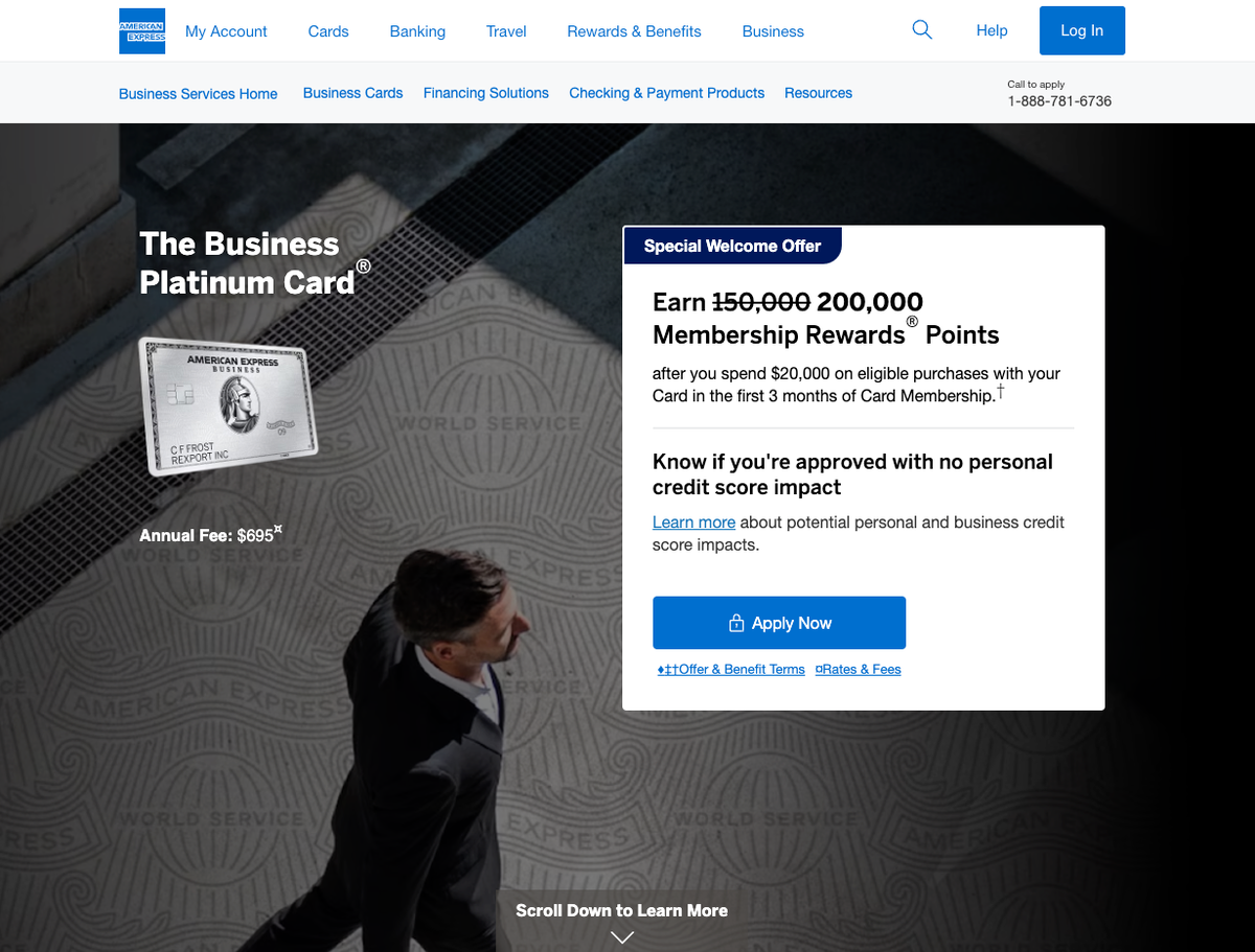 Amex Business Platinum 200k offer 2024 12 16 12 40 49