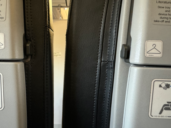 Avianca A320 premium seats coat hook