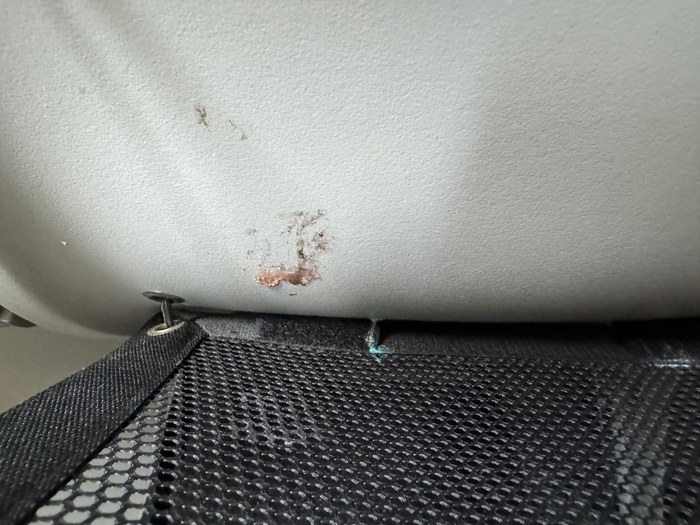 Avianca A320 premium seats gum in pocket