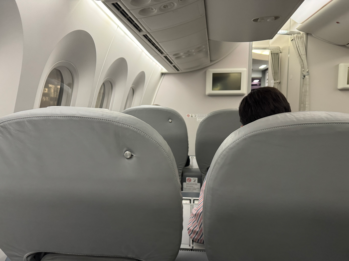 Avianca B787 8 Norwegian business seats view