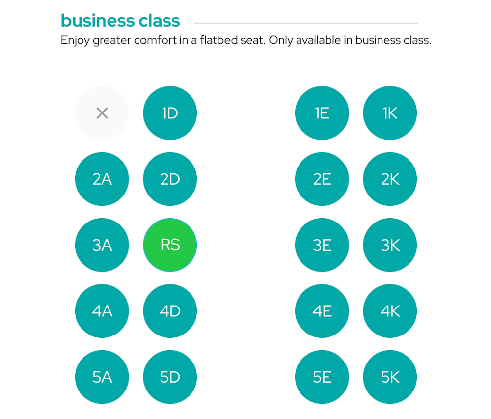 Avianca B787 8 business class 1 2 1 layout choosing seats