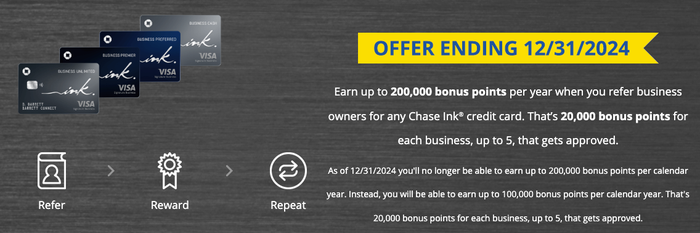 Chase Ink referral bonus changing Chase Ink referral bonus changing