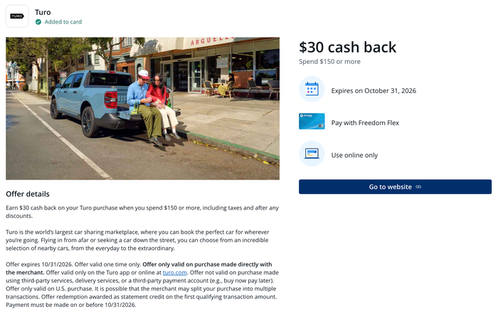 Chase Offer Turo September 2026 Chase Offer Turo September 2026