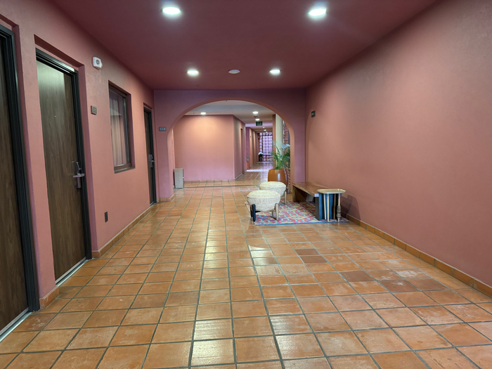 City Centro by Marriott Oaxaca hallway in the rear City Centro by Marriott Oaxaca hallway in the rear
