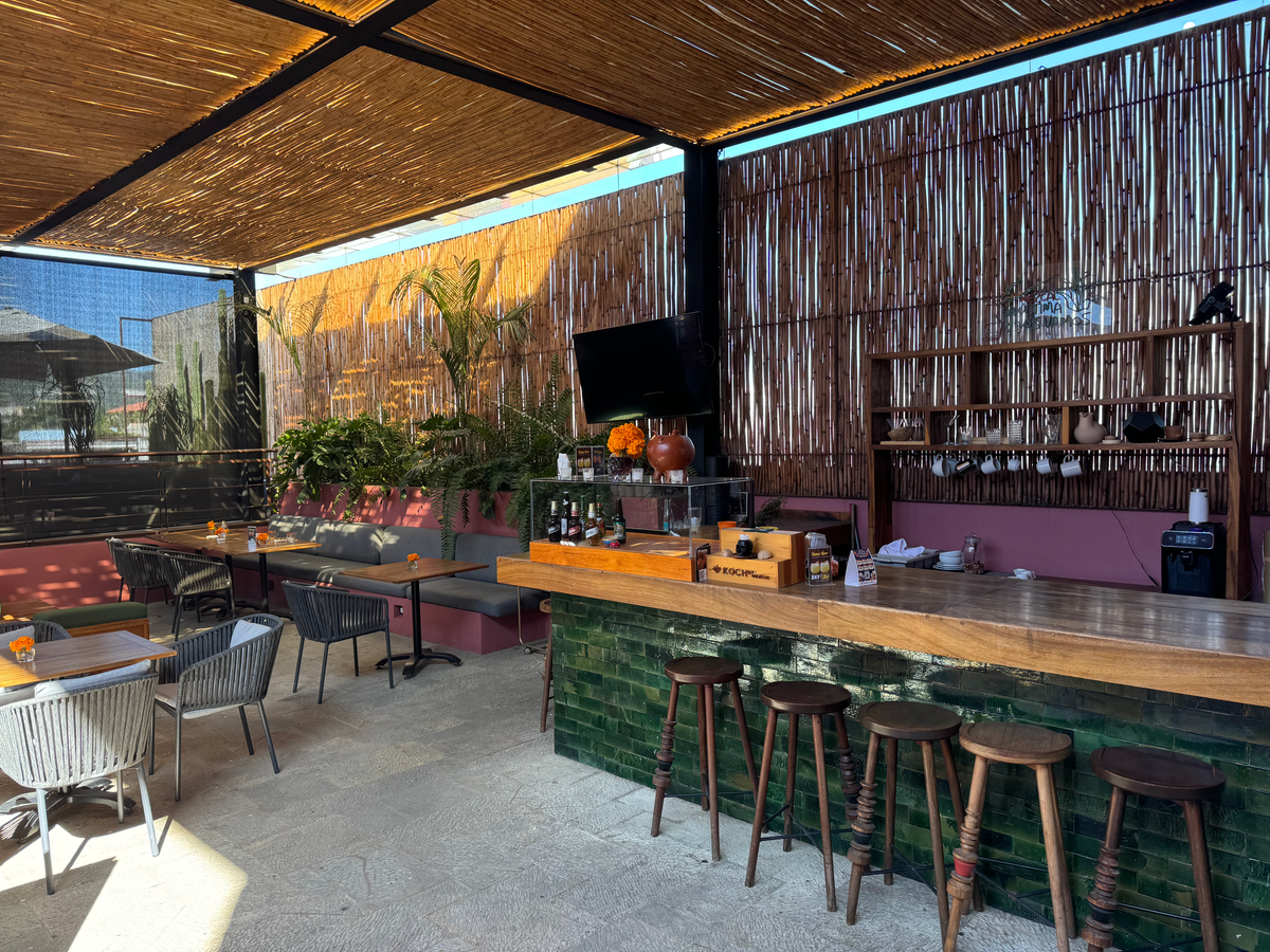 City Centro by Marriott Oaxaca rooftop bar seating