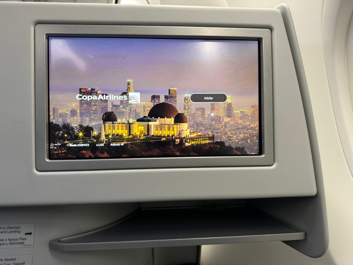 Copa Airlines B737 MAX screen Copa Airlines B737 MAX screen