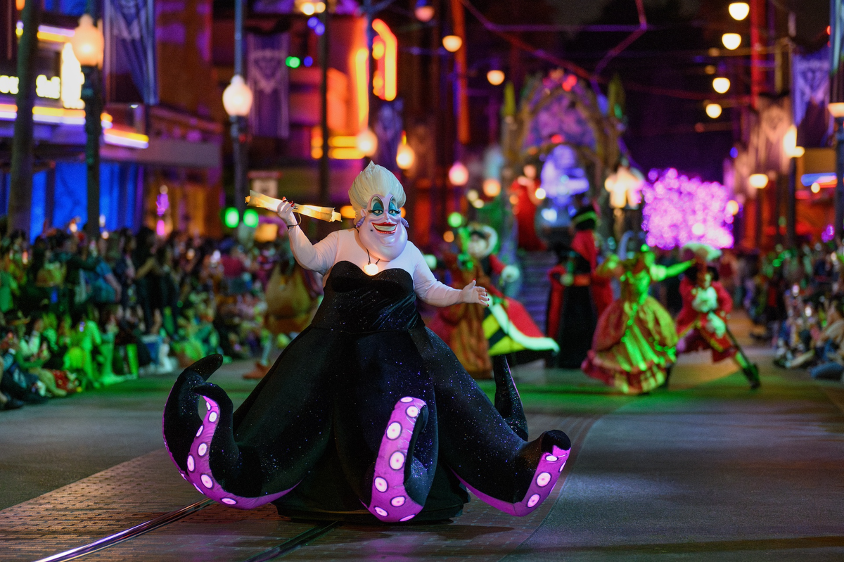 Ursula and other Little Mermaid characters in a parade