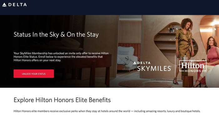 Delta Hilton Elite Status Match