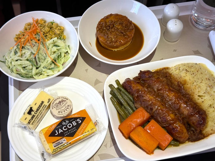 Emirates Premium Economy meal Emirates Premium Economy meal