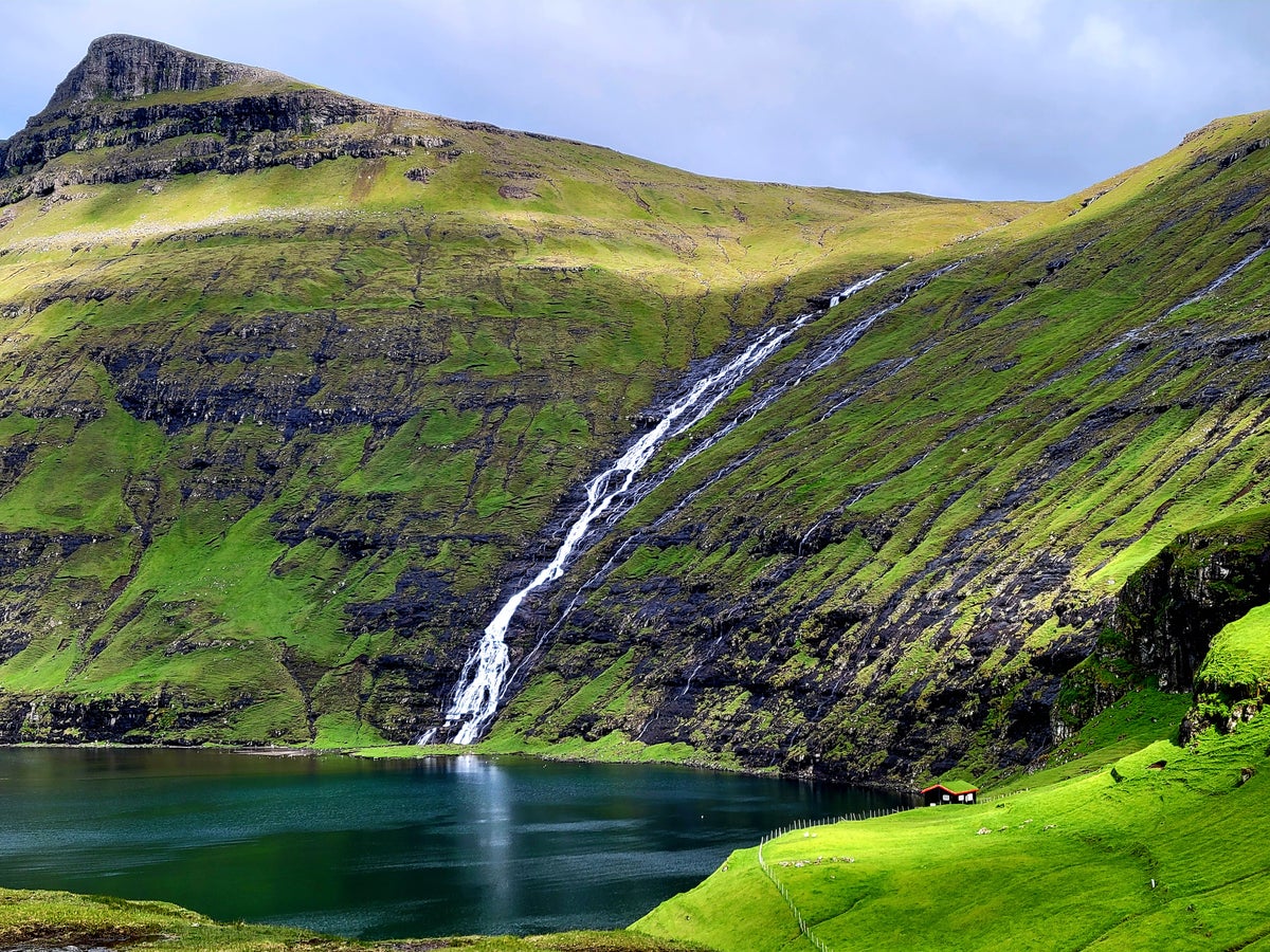 Faroe Island Waterfall 