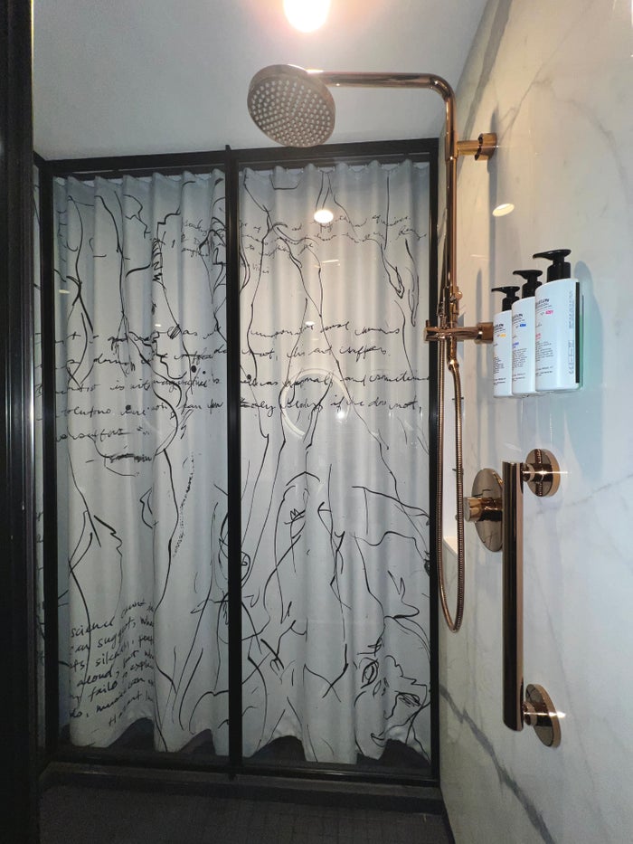 Hotel EMC2 Autograph Collection bathroom shower curtain Hotel EMC2 Autograph Collection bathroom shower curtain