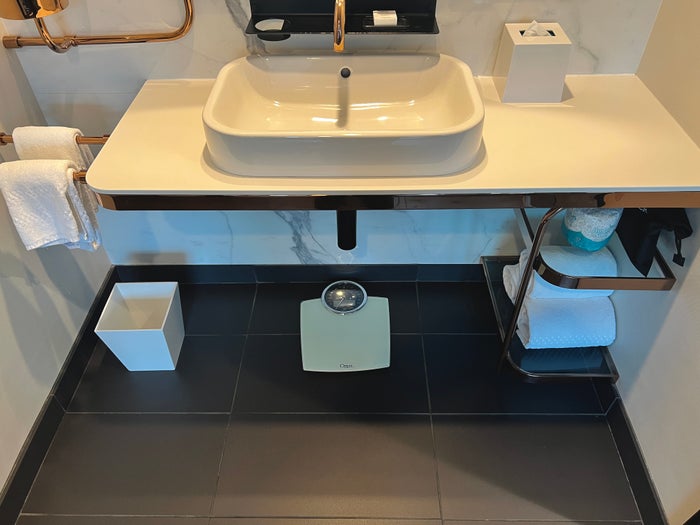 Hotel EMC2 Autograph Collection beneath sink Hotel EMC2 Autograph Collection beneath sink