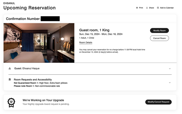 Hotel EMC2, Autograph Collection confirmation Hotel EMC2, Autograph Collection confirmation