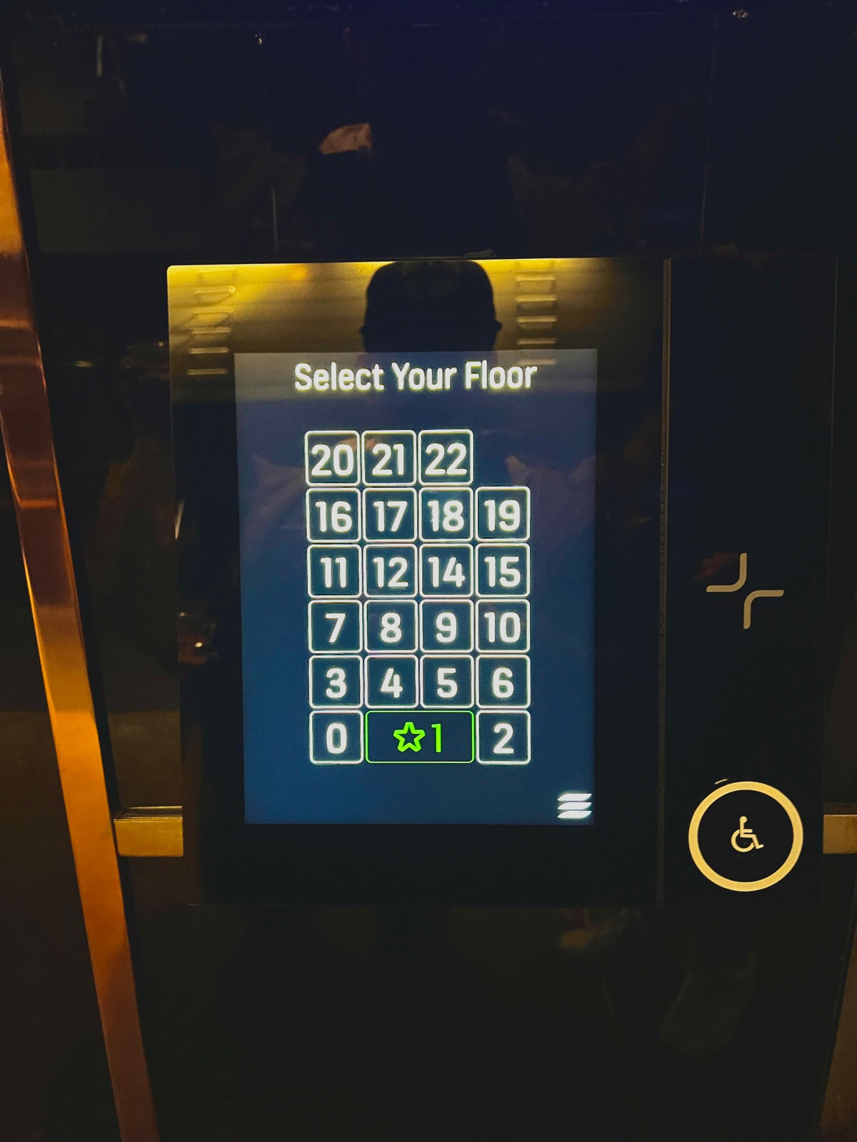 Hotel EMC2 Autograph Collection elevator tablet