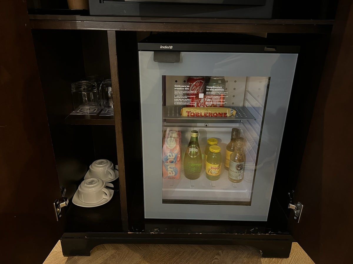 Hyatt Regency Hesperia Madrid King Room Mini Fridge