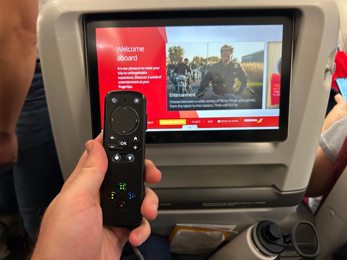 Iberia Airlines Premium Economy TV Screen