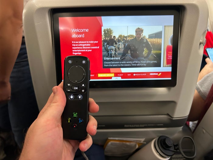 Iberia Airlines Premium Economy TV Screen Iberia Airlines Premium Economy TV Screen