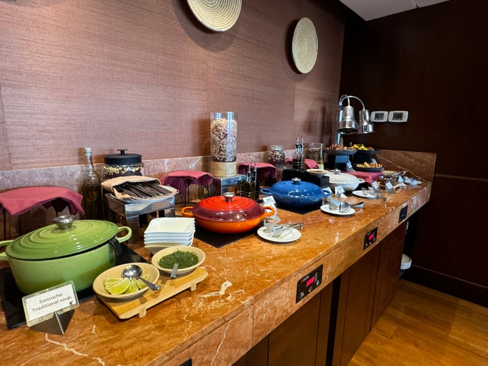 JW Marriott Bogota executive lounge hot foods JW Marriott Bogota executive lounge hot foods