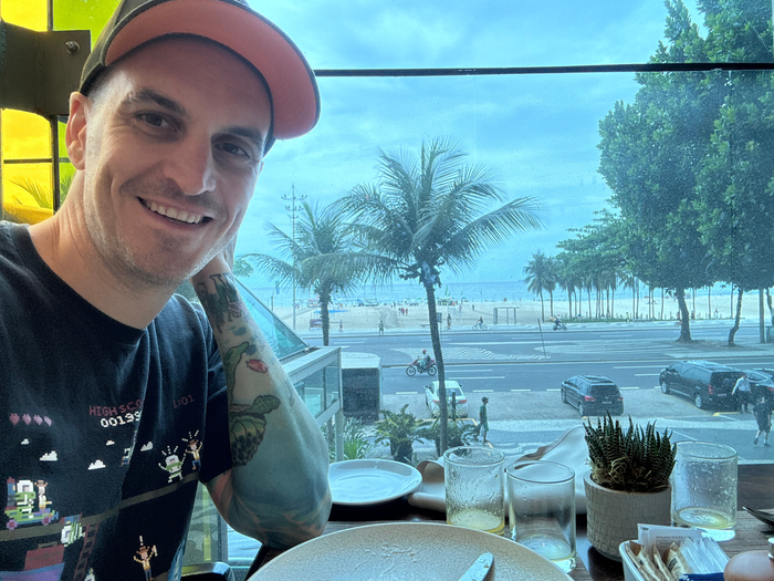 JW Marriott Hotel Rio de Janeiro Ryan at breakfast JW Marriott Hotel Rio de Janeiro Ryan at breakfast