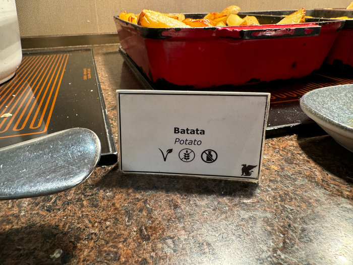 JW Marriott Hotel Rio de Janeiro breakfast allergen sign JW Marriott Hotel Rio de Janeiro breakfast allergen sign