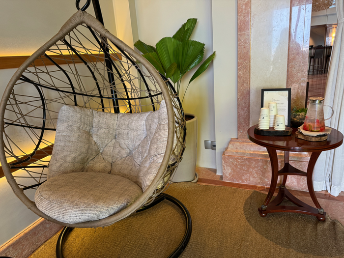JW Marriott Hotel Rio de Janeiro lobby birds nest basket water JW Marriott Hotel Rio de Janeiro lobby birds nest basket water