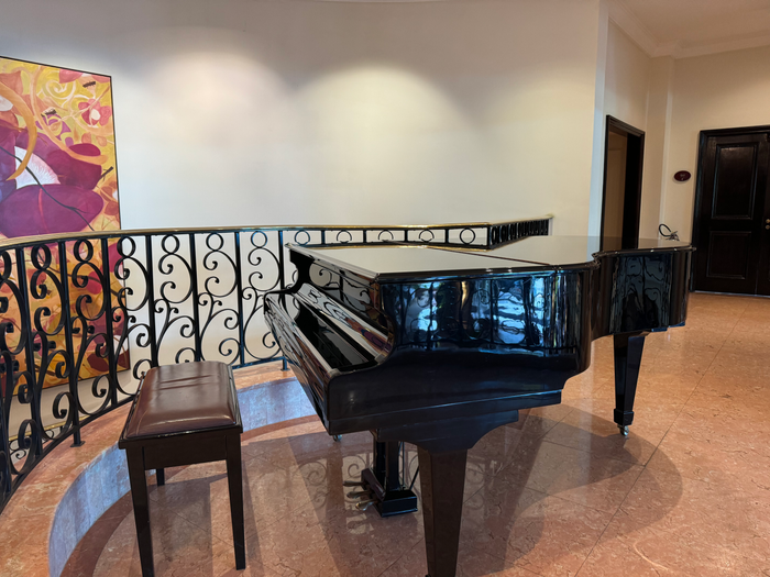 JW Marriott Hotel Rio de Janeiro lobby piano display JW Marriott Hotel Rio de Janeiro lobby piano display