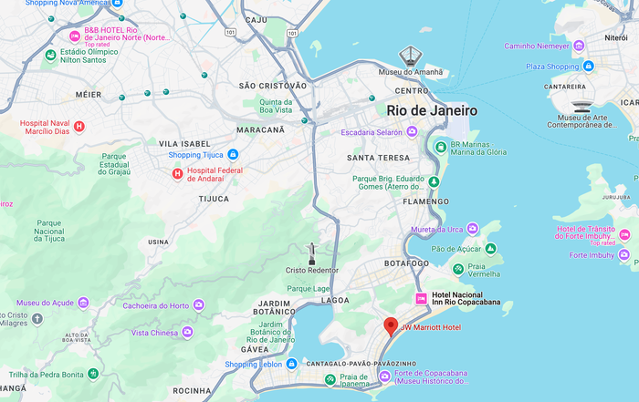 JW Marriott Hotel Rio de Janeiro location JW Marriott Hotel Rio de Janeiro location