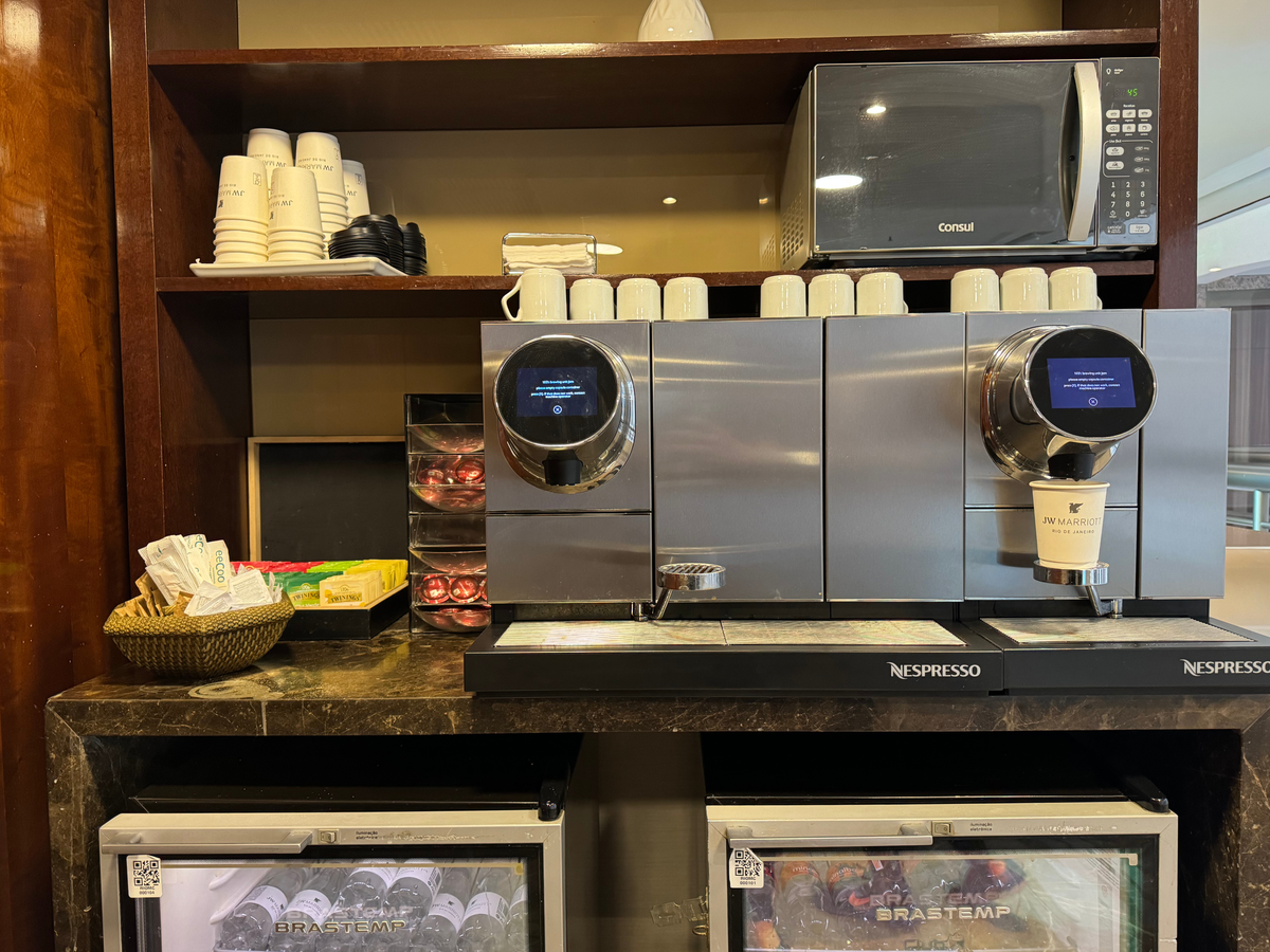 JW Marriott Hotel Rio de Janeiro lounge coffee machine