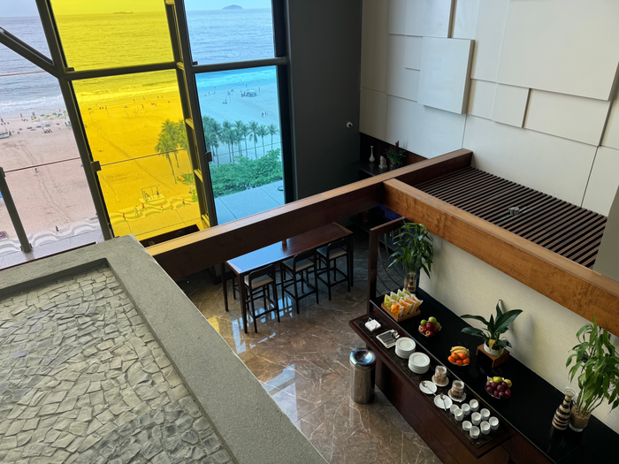 JW Marriott Hotel Rio de Janeiro lounge overhead food JW Marriott Hotel Rio de Janeiro lounge overhead food