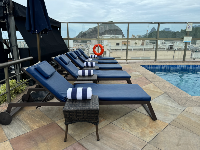 JW Marriott Hotel Rio de Janeiro rooftop pool lounge chairs JW Marriott Hotel Rio de Janeiro rooftop pool lounge chairs
