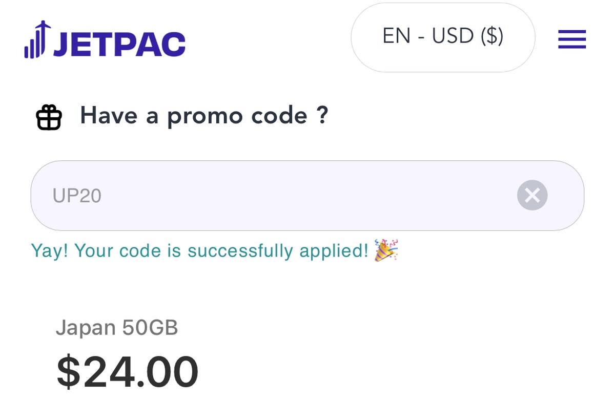 Jetpac UP20 promo