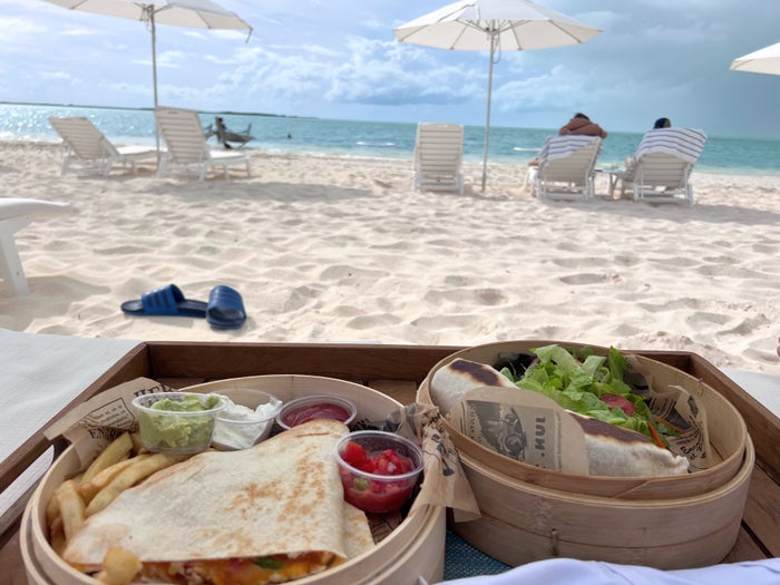 Lunch on the beach at Sailrock Lunch on the beach at Sailrock
