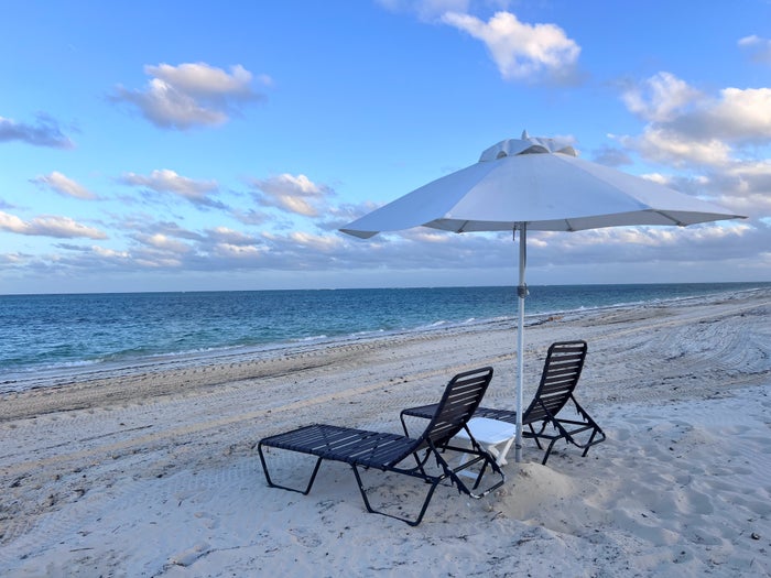Private beach at Sailrock Resort Private beach at Sailrock Resort