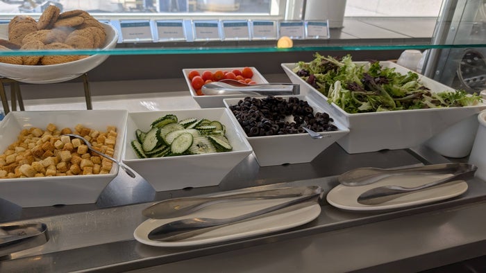The Club MCO Terminal A food and beverage salad bar The Club MCO Terminal A food and beverage salad bar