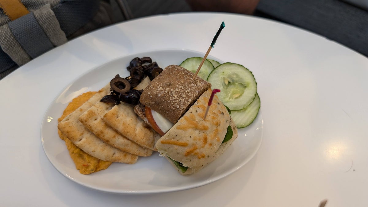 The Club MCO Terminal A food and beverage snack plate