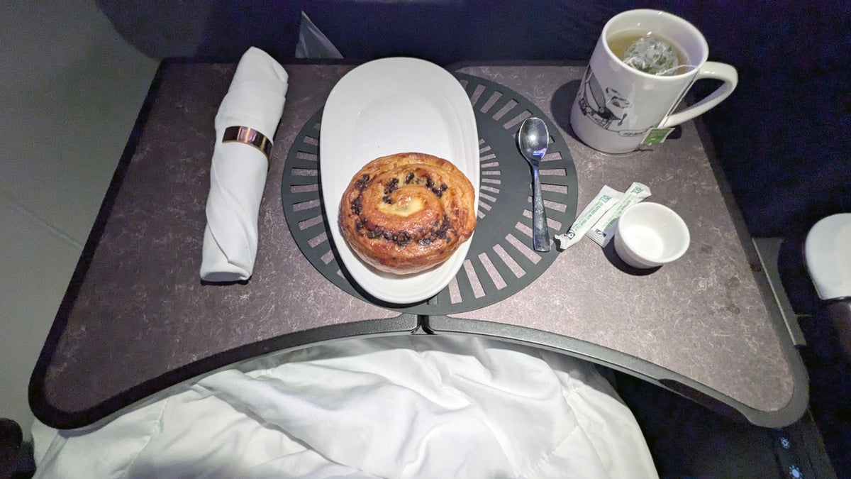 Virgin Atlantic A330 900 Business Class Breakfast