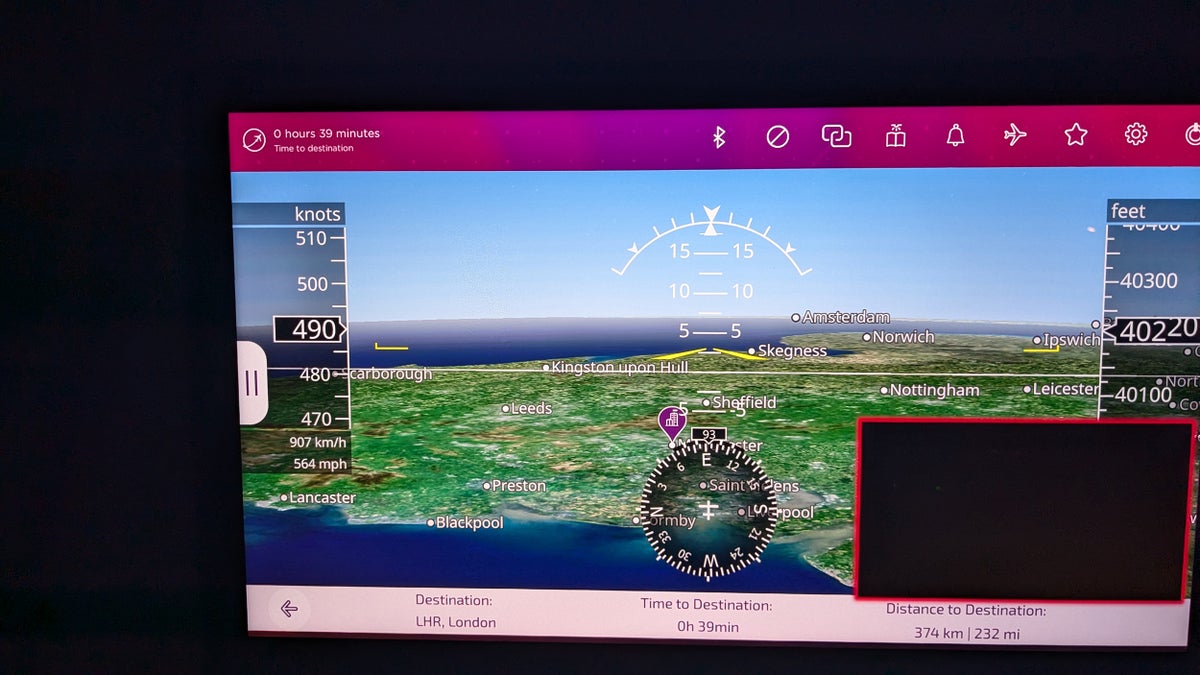 Virgin Atlantic A330 900 Business Class IFE Map