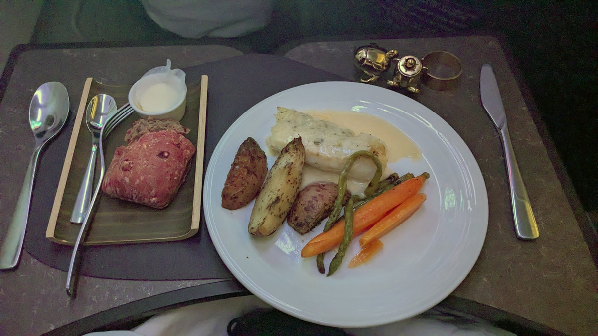 Virgin Atlantic A330 900 Business Class Seafood Entree