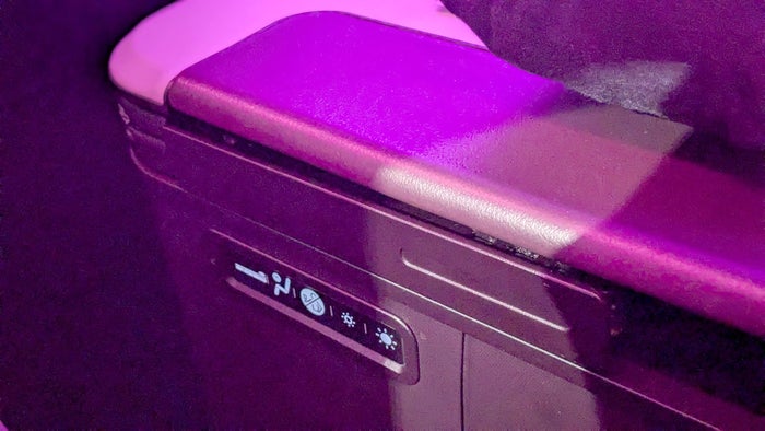 Virgin Atlantic A330 900 Business Class Seat Controls Virgin Atlantic A330 900 Business Class Seat Controls
