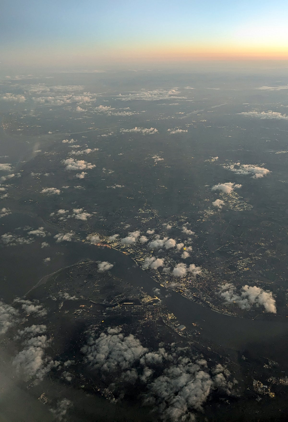 Virgin Atlantic A330 900 Liverpool from the air