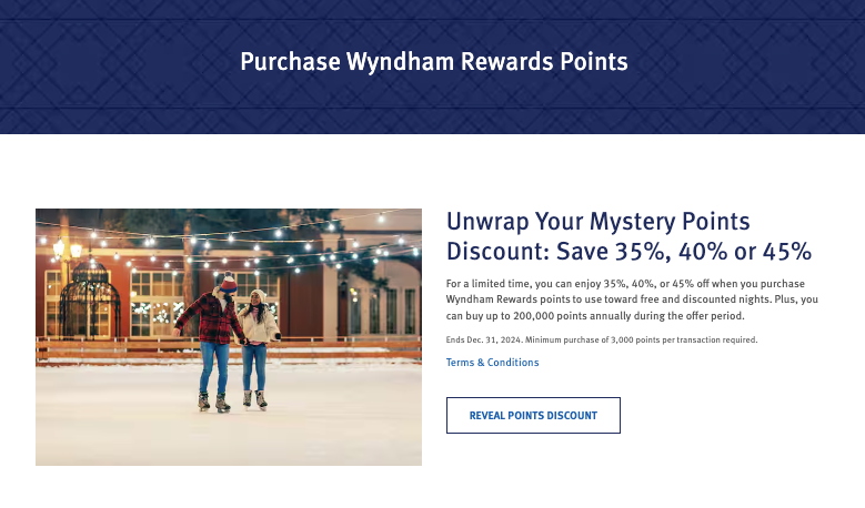 Wyndham Rewards Buy Points Promo