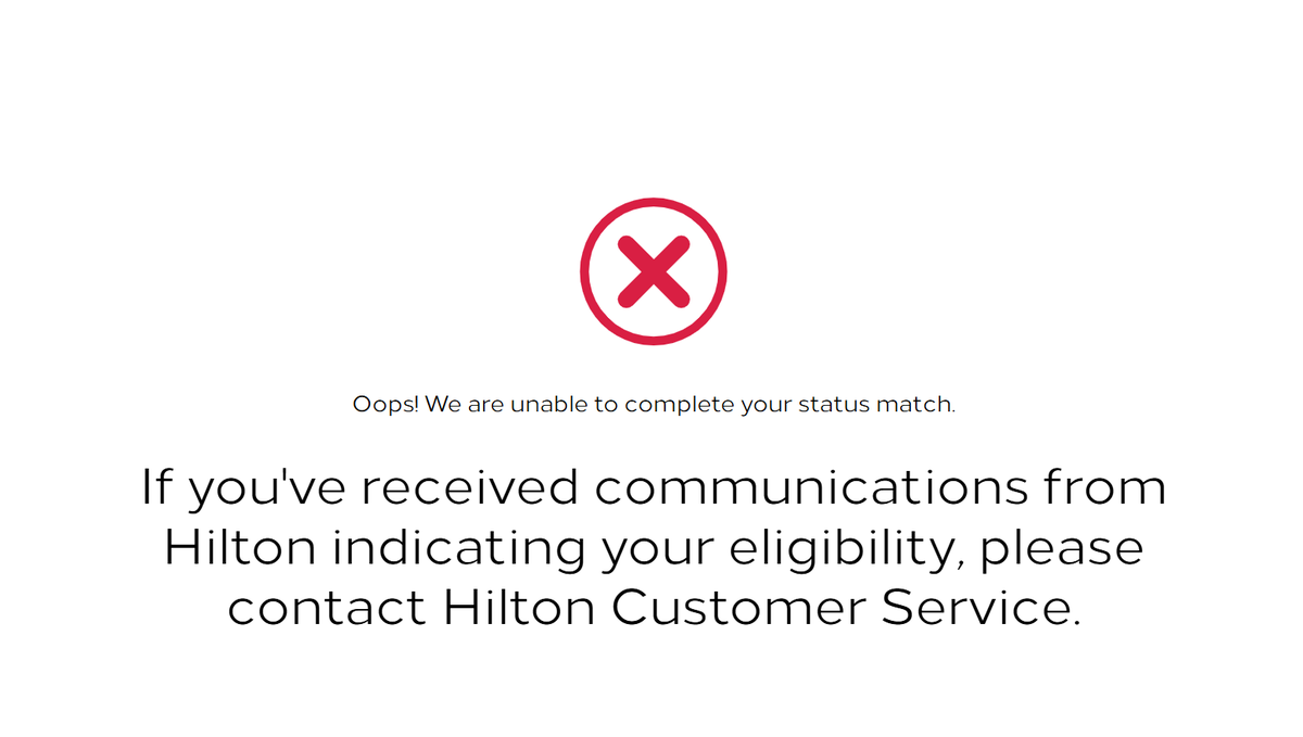 Hilton Delta Status Match nix