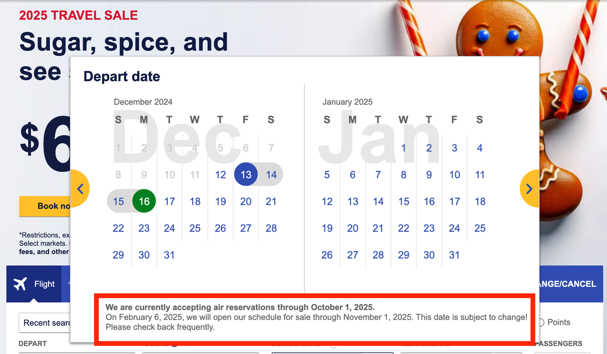 new southwest schedule release through October 2025