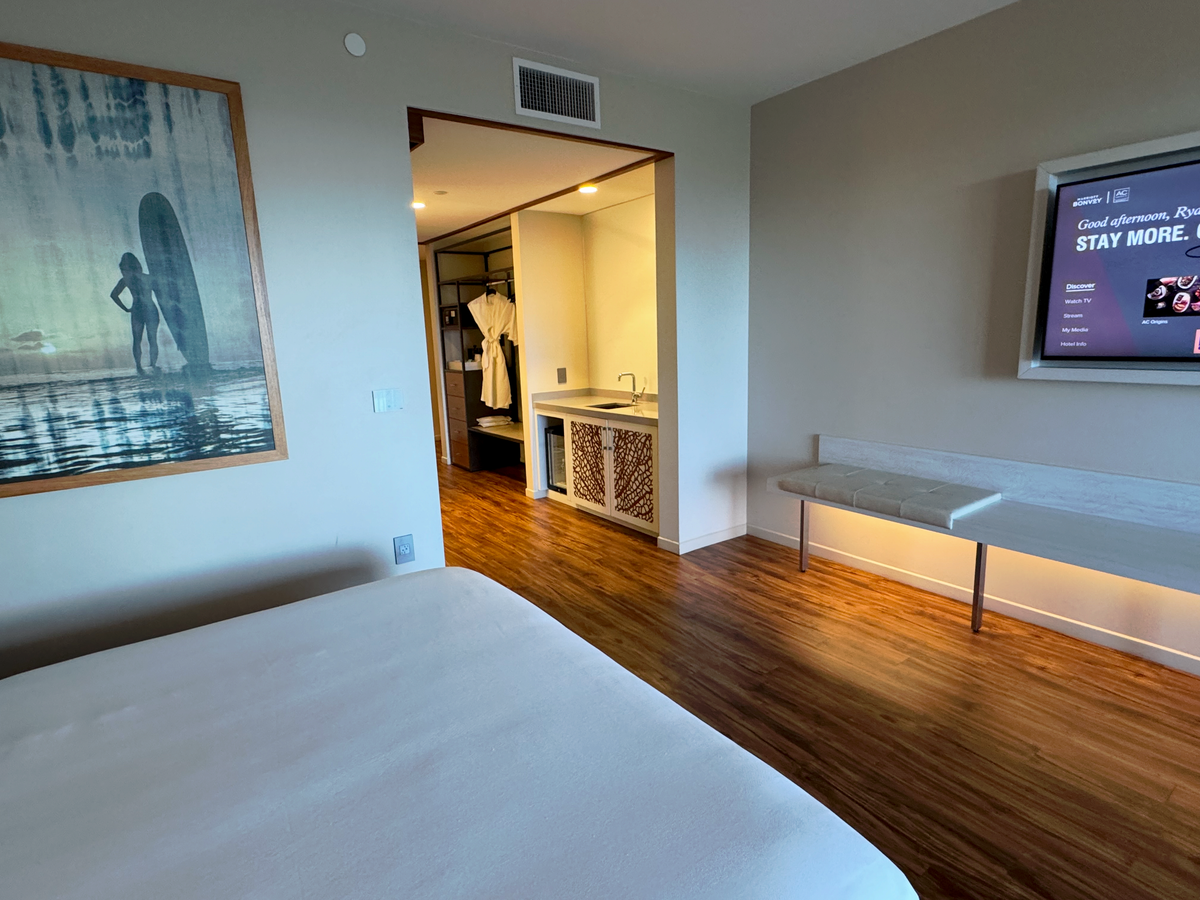 AC Hotel by Marriott Maui Wailea King Ocean View Suite bedroom view to closet